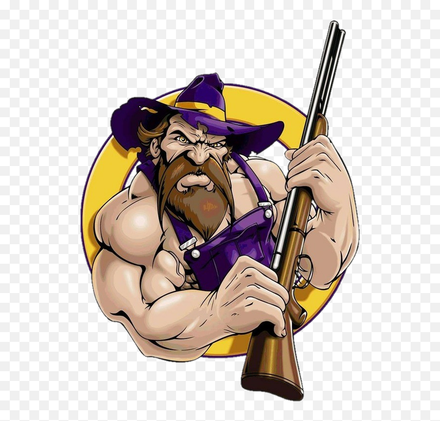 Hillbilly Redneck Hunting Sticker - Ozark High School Mascot Ozark Hillbillies Mascot Before And After Emoji,Redneck Emoji