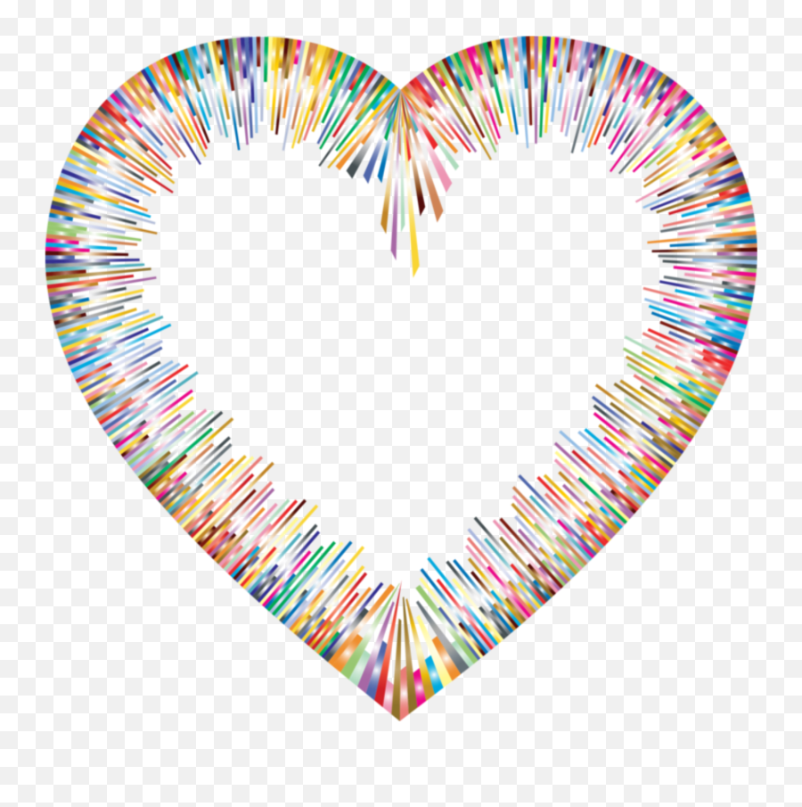 Multicolored Heart Sticker By Jennifer Davis - Fortune Transparent Abstract Border Png Emoji,Colored Heart Emoji