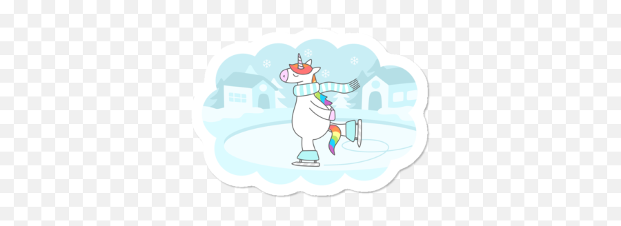 Best Unicorn Stickers Design By Humans - Fictional Character Emoji,Ice Skate Emoji