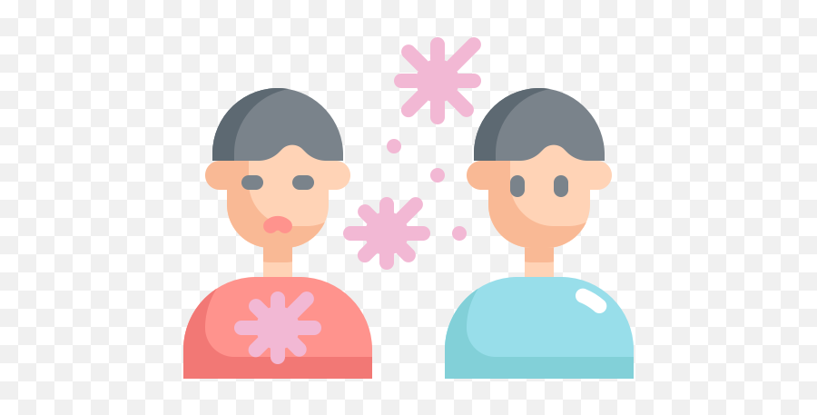People Transmission Virus Icon - Transmission Of Bacteria Emoji,Bacteria Emoji