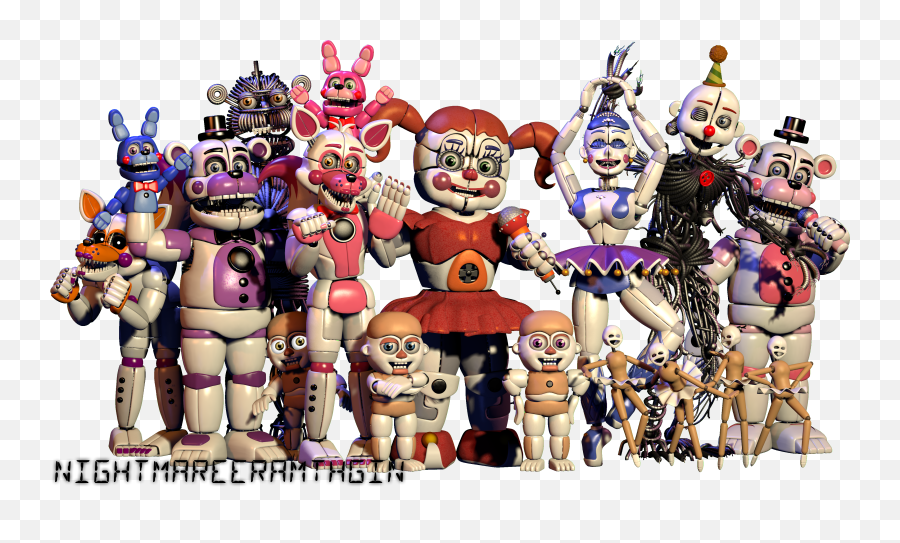 Fnaf Sister Location Todos Los Personajes - 3840x2160 Fnaf 5 Todos Los Animatronicos Emoji,Todos Los Emojis