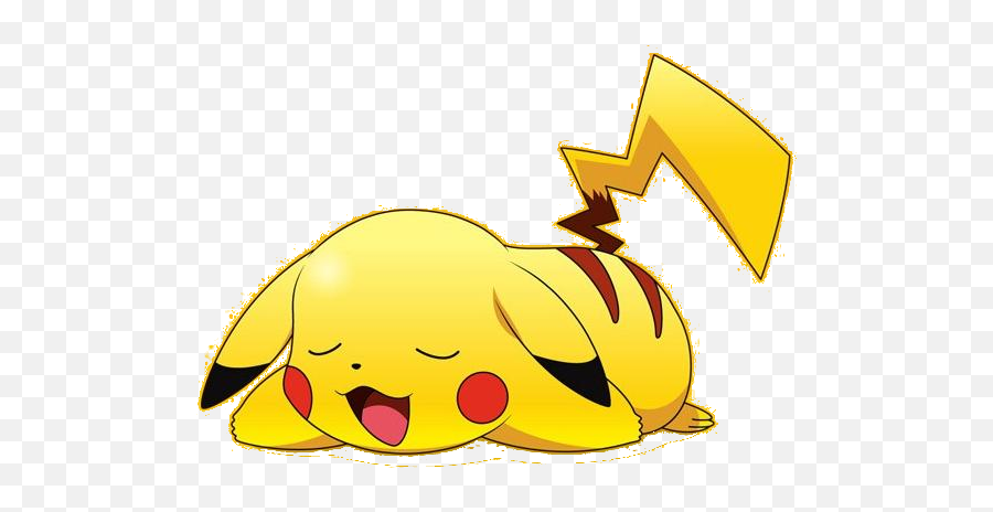 Sleepy Pikachu - Cute Sleepy Pikachu Emoji,Thunderbolt Emoji