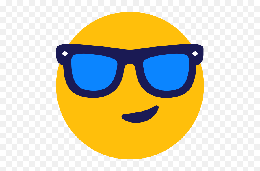 Cool Smiley Sunglasses Icon - Emoji Keren,Sunglasses Emoji Transparent