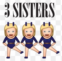 Three Sisters - Happy Birthday Stepdad Funny Emoji,Bunny Ears Emoji
