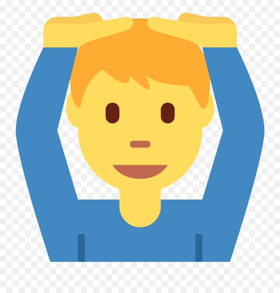 Twemoji2 1f646 - Emoji,Man Facepalm Emoji