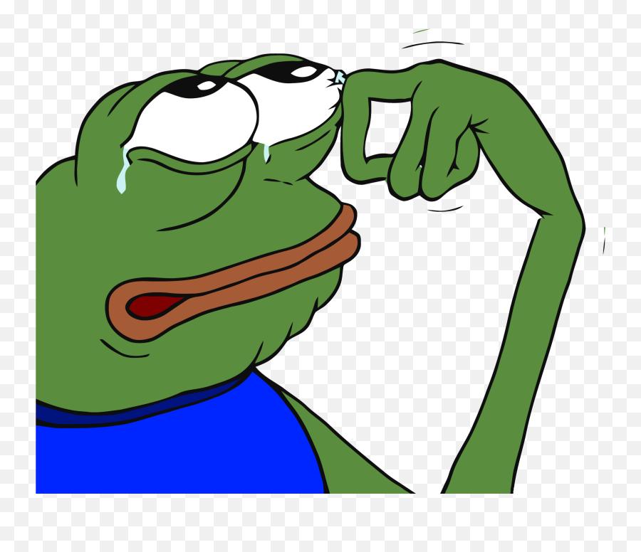 Frog Png - Pepe Wiping Away Tear Emoji,Kermit Tea Emoji