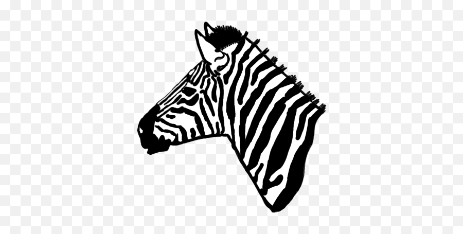 Horse Heads Stickers For Android Ios - Zebra Head Clipart Black And White Emoji,Horse Head Emoji