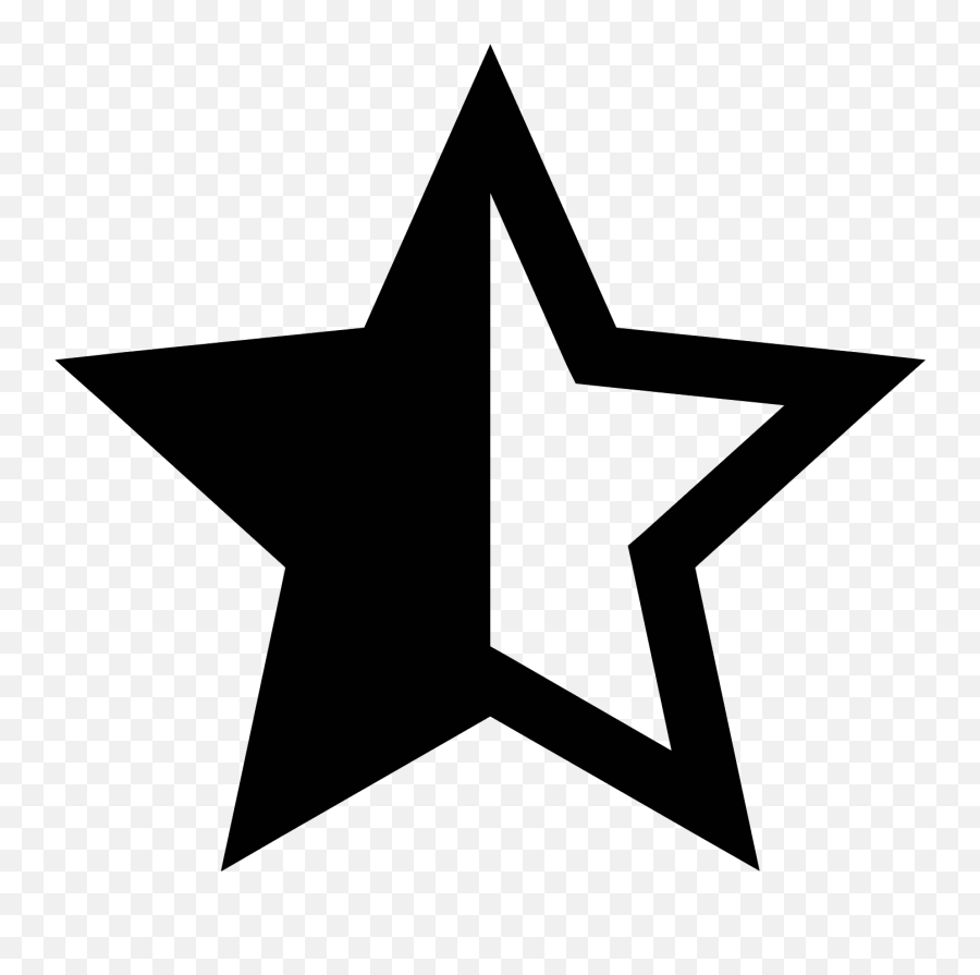 White Star Icon Transparent Png Clipart Free Download - Half Filled Star Text Emoji,White Star Emoji