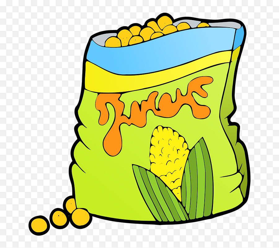 Chips Corn Crisps Junk - Snack Clip Art Png Emoji,Potato Chip Emoji