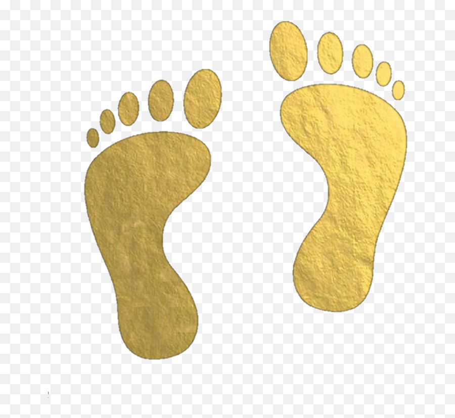 Feet Footprints Foot Prints Gold Footprints - Gold Footprint Png Emoji,Feet Emoji