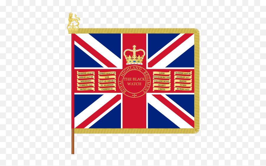 1st Battalion Black Watch - Union Jack To Print Emoji,British Flag And Queen Emoji