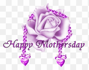 Happy Mothers Day Rose Purple Mom - Transparent Gif Emoji