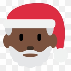 Santa Claus Emoji With Dark Skin Tone Meaning And Pictures - Black Png