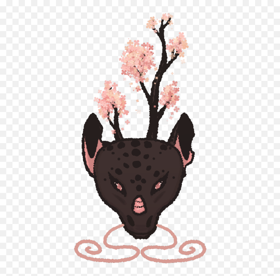 Humandragonanthro Headshots Closed Art Sales Flight - Cherry Blossom Emoji,Cherry Blossom Emoji