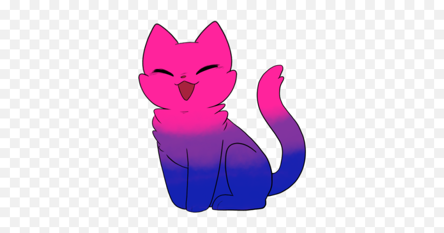 Pin - Bi Pride Cat Transparent Emoji,Bi Flag Emoji