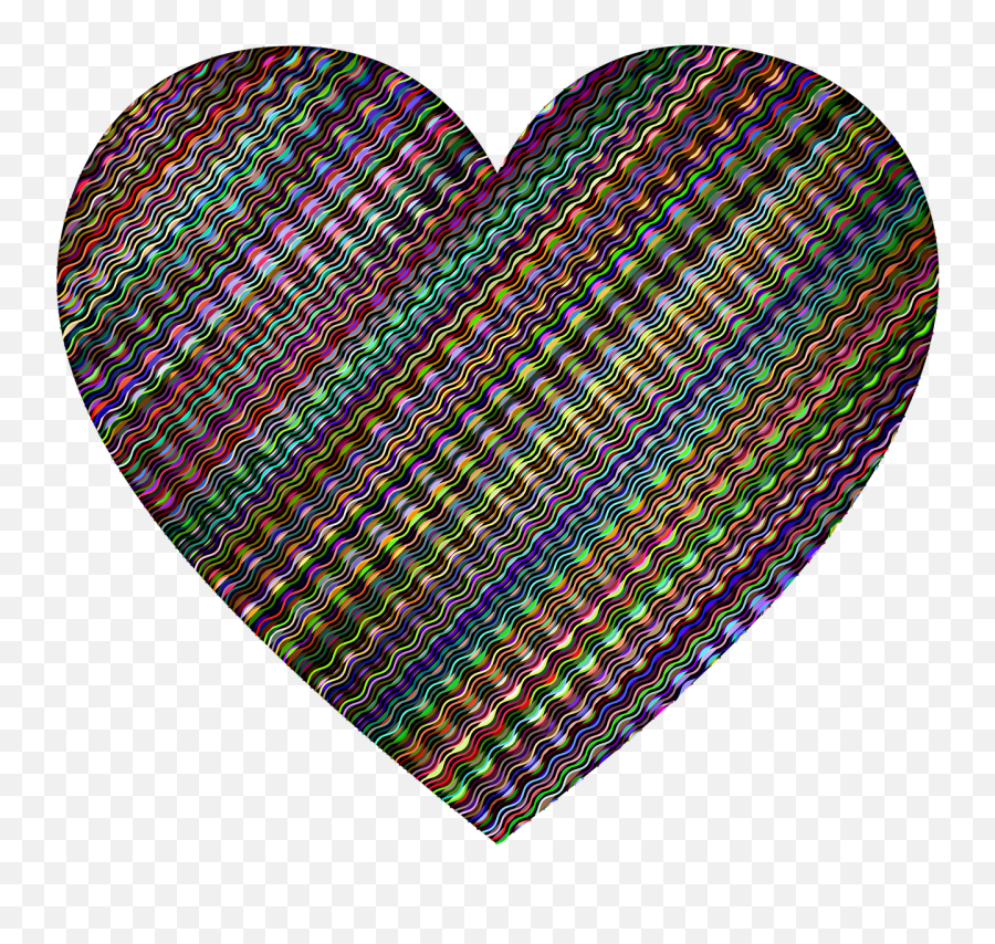 Waves Abstract Geometric Art Heart - Happy Valentine Day 2 Emoji,Wave Emoticon