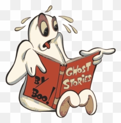 Spooked Ghost - Reading A Book Emoji