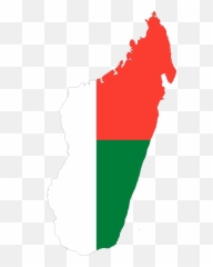 Madagascar Flag Map - Silhouette Emoji