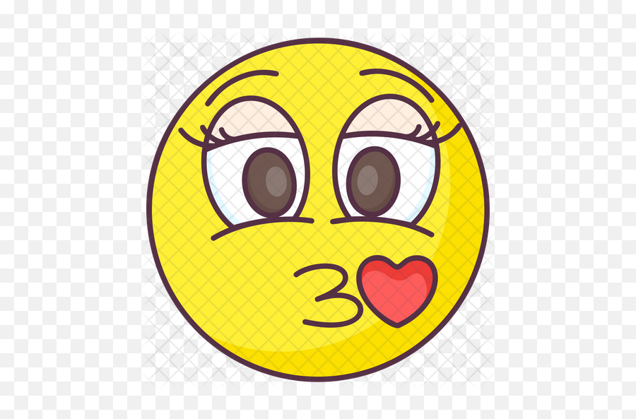 Love Kiss Emoji Emoji Icon - Happy,Kiss Emoji