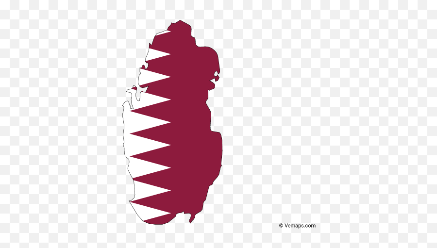 Flag Map Of Qatar Free Vector Maps Map Vector Vector - Qatar Flag And Map Emoji,Communist Flag Emoji