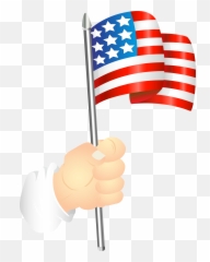 Hand With Us Flag Png Clipart - In Emoji