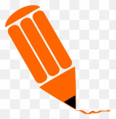 Orange Pecil - Orange Pencil Clip Art Emoji,Emoji Pencil Case