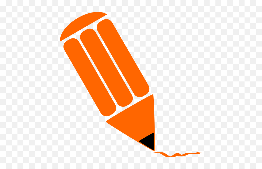 Orange Pecil - Orange Pencil Clip Art Emoji,Emoji Pencil Case