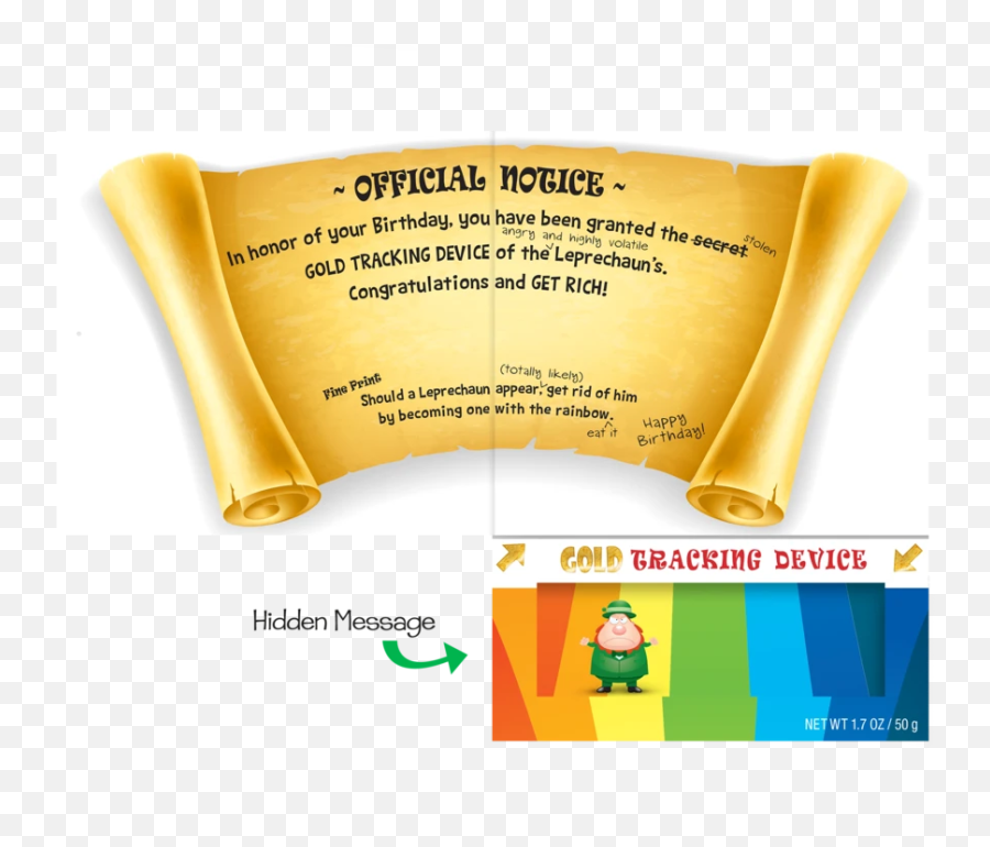 Gold Tracking Device - Horizontal Emoji,Rainbow Candy Emoji