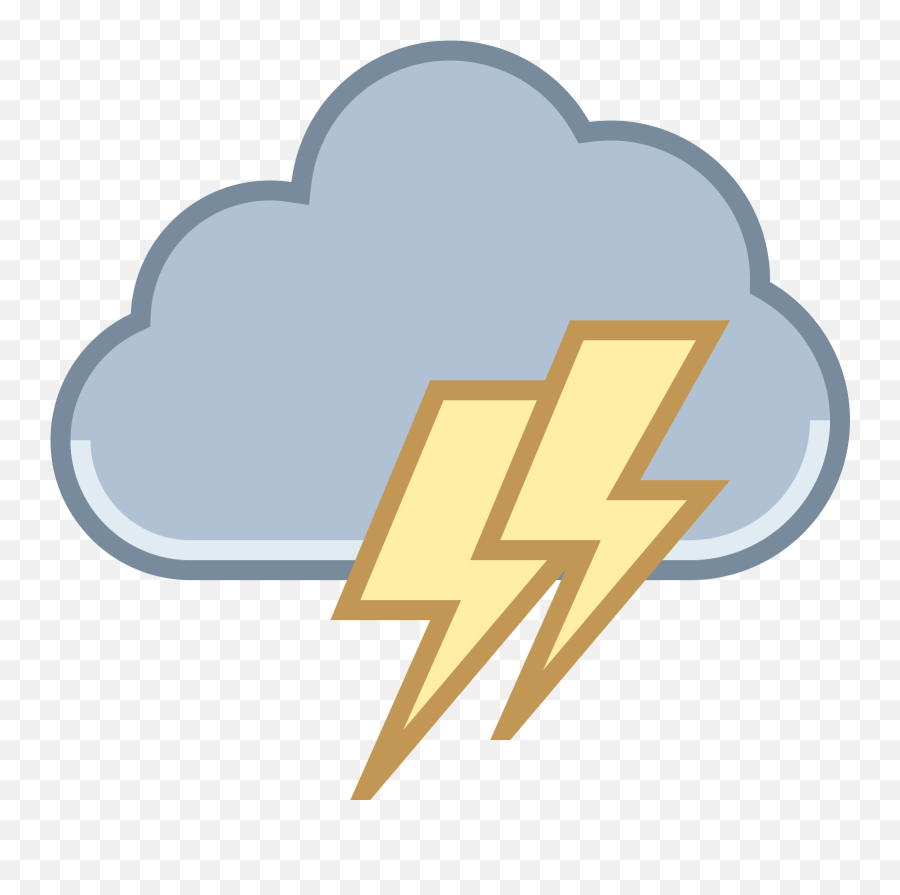 Lightning Icon Png Download - Transparent Thunderstorm Clipart Emoji,Thunderbolt Emoji