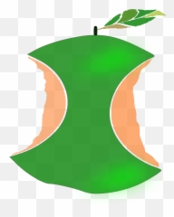 Bitten green apple clipart Free download transparent PNG - Vertical Emoji