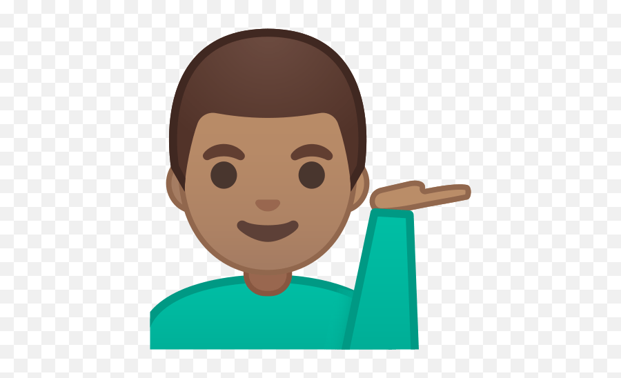 Man Tipping Hand Emoji With Medium Skin - Boys Emoji Raising Hands,Hand On Forehead Emoji