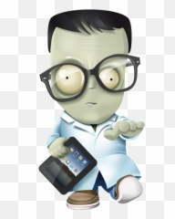 Geek Zombie Icon - Zombie Icon Emoji,Zombie Emoticon