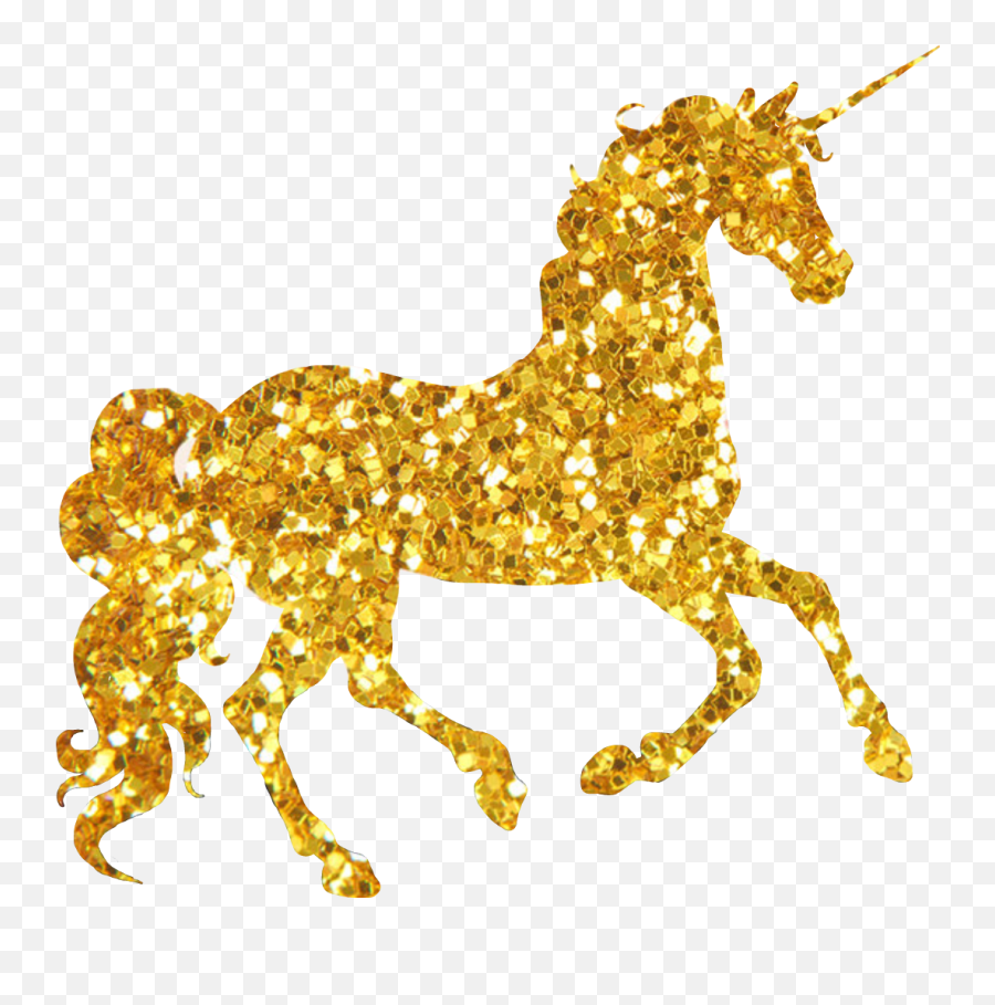 Glitter Clipart Yellow Sparkle Glitter Yellow Sparkle - Transparent Gold Glitter Unicorn Emoji,Sparkling Emoji