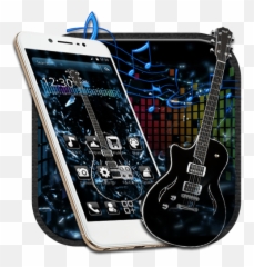 Jazz Black Guitar Theme - Electric Guitar Emoji,Instrument Emojis