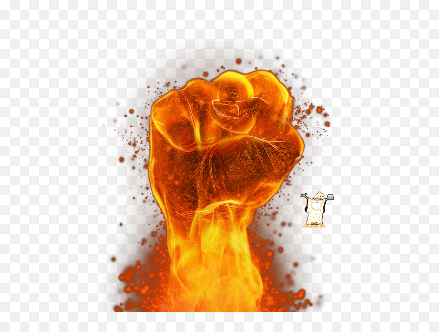 Flaming Fist - Fire Hand Png Emoji,Flaming Emoji