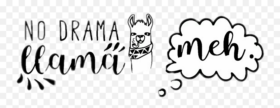 Drama Calligraphyfonts Calligraphy - Cartoon Emoji,Drama Llama Emoji