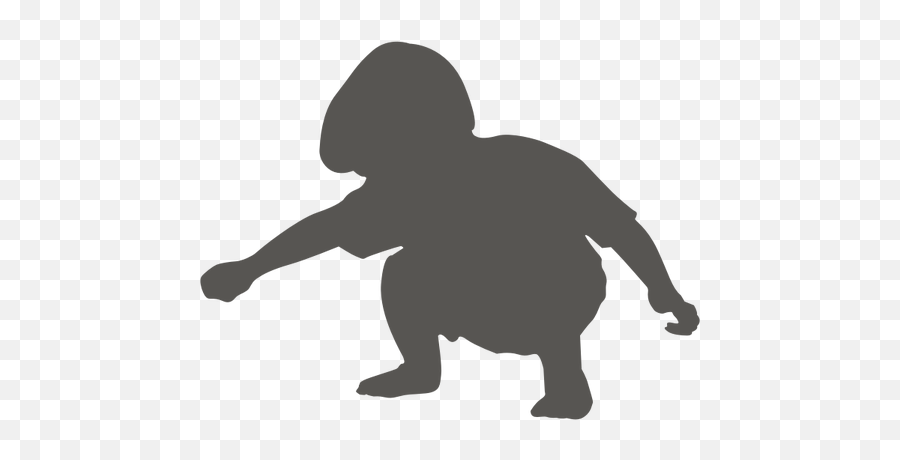 Ilustração Em Vetor De Silhueta De Um - Kid Drawing Silhouette Png Emoji,Crawling Emoticon