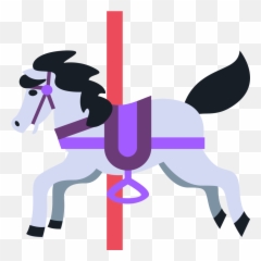 Emojione 1f3a0 - Merry Go Round Emoji,Horse Emoji