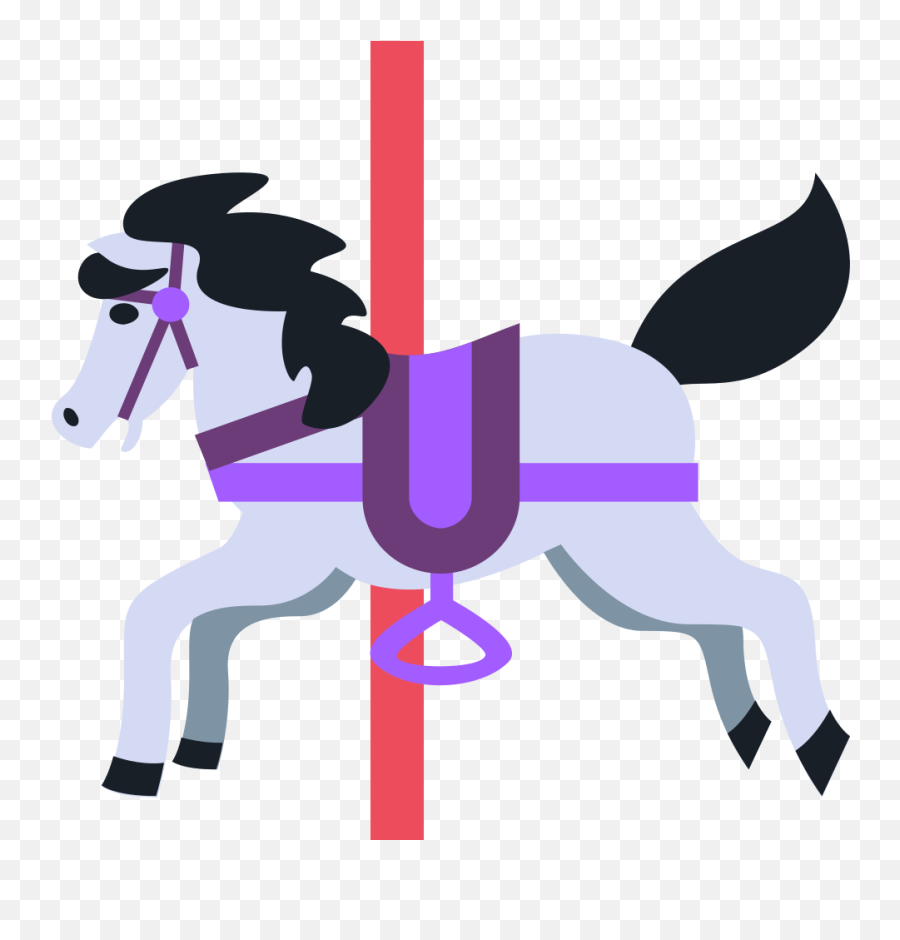 Emojione 1f3a0 - Merry Go Round Emoji,Horse Emoji