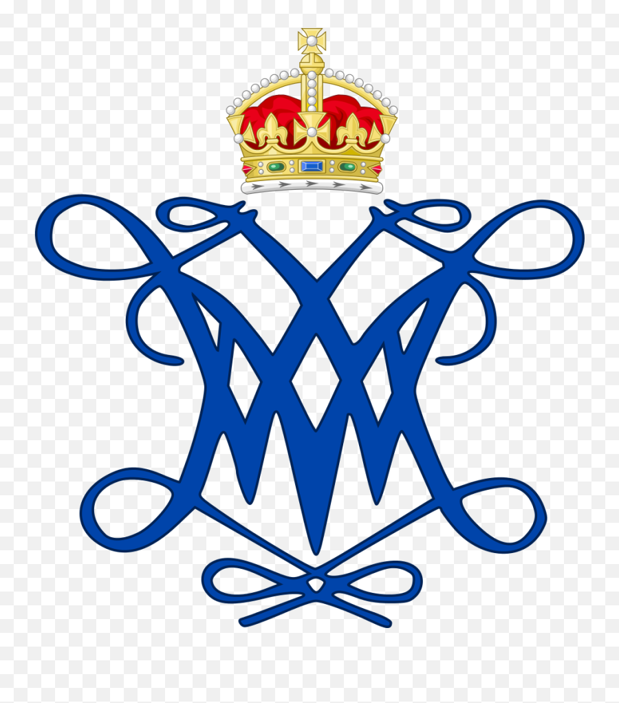 Royal Monogram Of William And Mary - College Of William And Mary Logo Emoji,King And Queen Crown Emoji