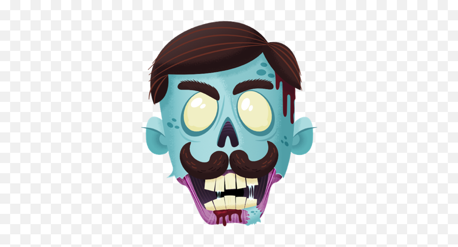Hipster Zombie Stickers - Illustration Emoji,Zombie Emoji For Iphone