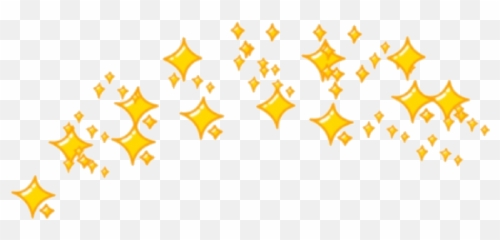 Sparkles Emoji Crown Yellow Yellowtheme Yellowaesthetic - Transparent Background Png