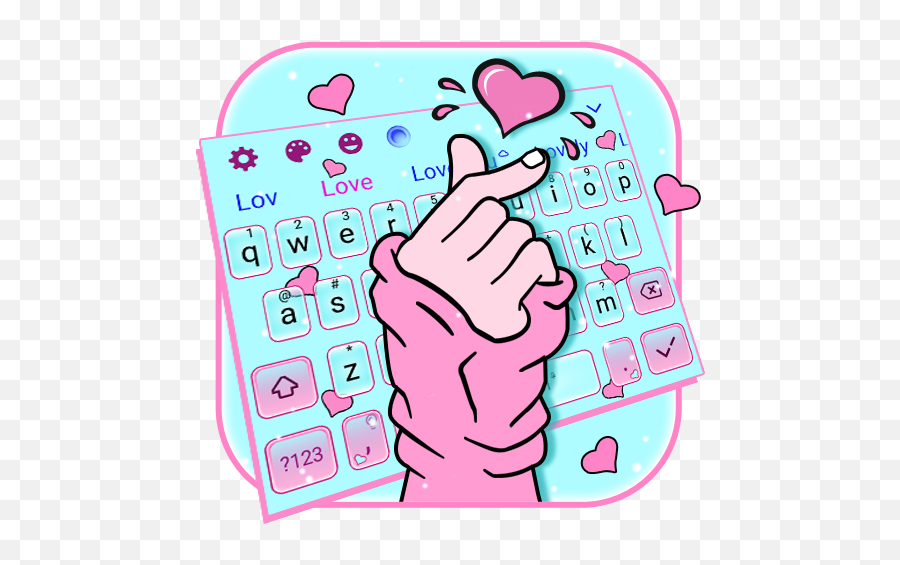 Love Heart Keyboard - Apps On Google Play Clip Art Emoji,Finger Heart Emoji