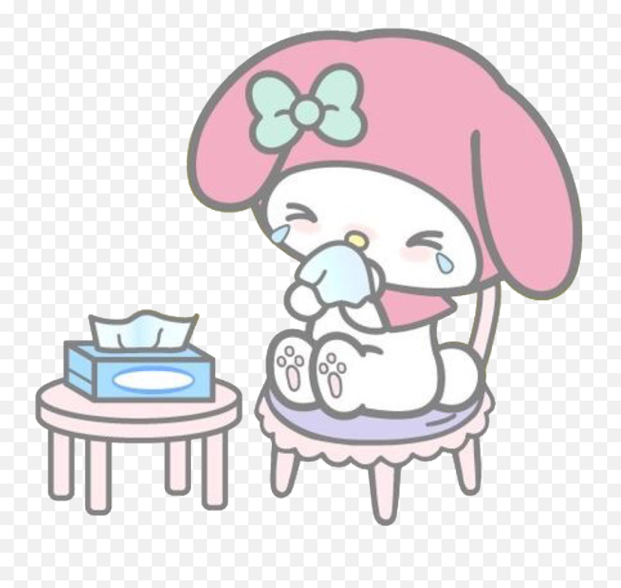 So Cute A Very Sad My Melo U003c3 Mine Mymelody Cute Sanrio - Sad My Melody Png Emoji,Very Sad Emoji