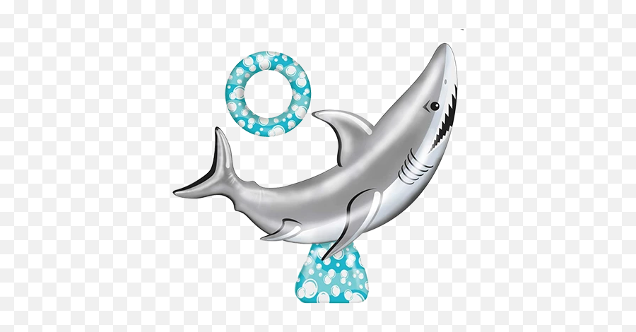 Inflatable Shark Ring Toss Game Just Party Supplies Nz - Great White Shark Emoji,Shark Emoji