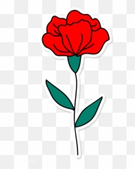 Download Premium Png Of Red Romantic Rose Transparent Png 2034535 - Flower Sticker Png Emoji,Red Flower Emoji