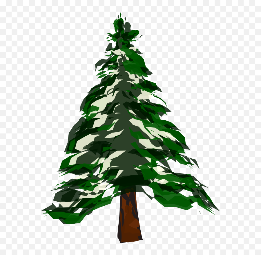 Library Of Snowy Christmas Tree Jpg Free Library Png Files - Cartoon Pine Tree Png Emoji,Christmas Tree Emoji Png