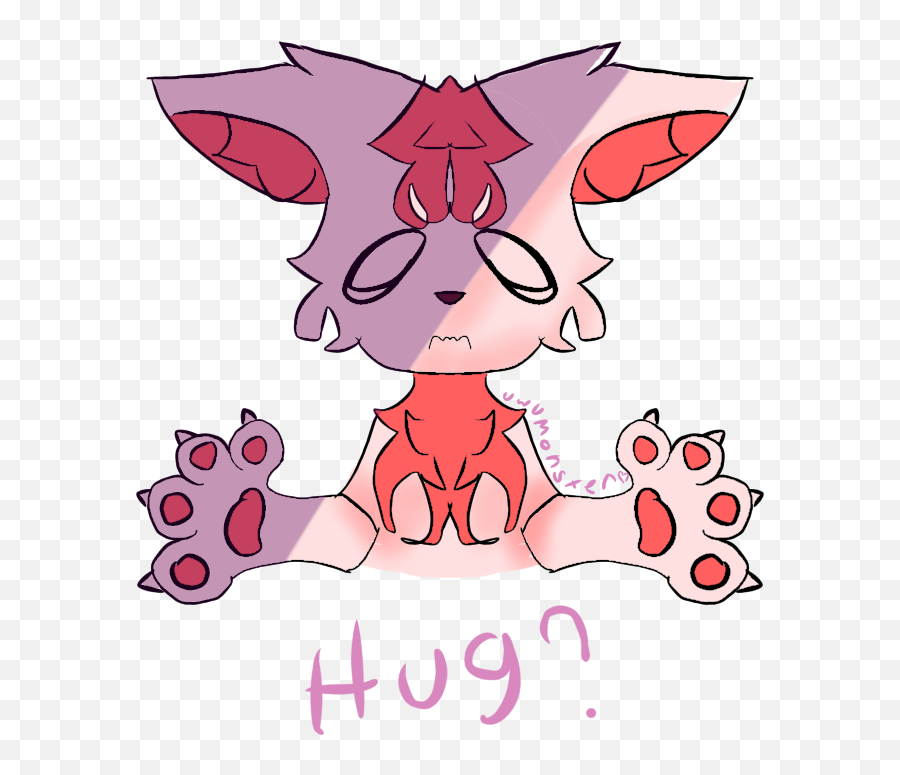 Furry Cute Hug Help Sad Love Sticker By Uwumosnstee - Fictional Character Emoji,Sad Hug Emoji