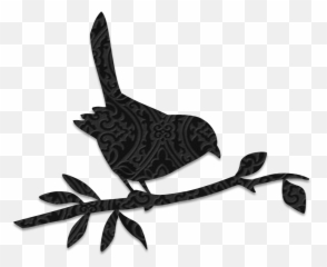 Baby Bird Black And White Png Clipart - Wall Art Emoji