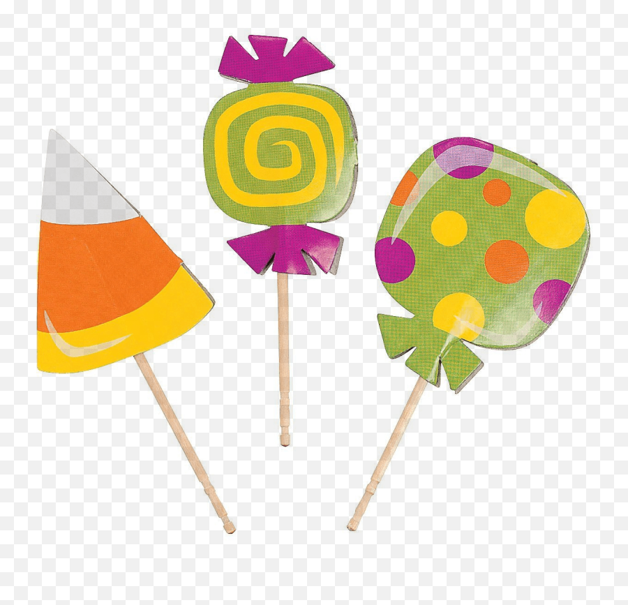 Cupcake Picks Halloween Fall Cupcake - Party Supply Emoji,Emoji Lollipop Candy
